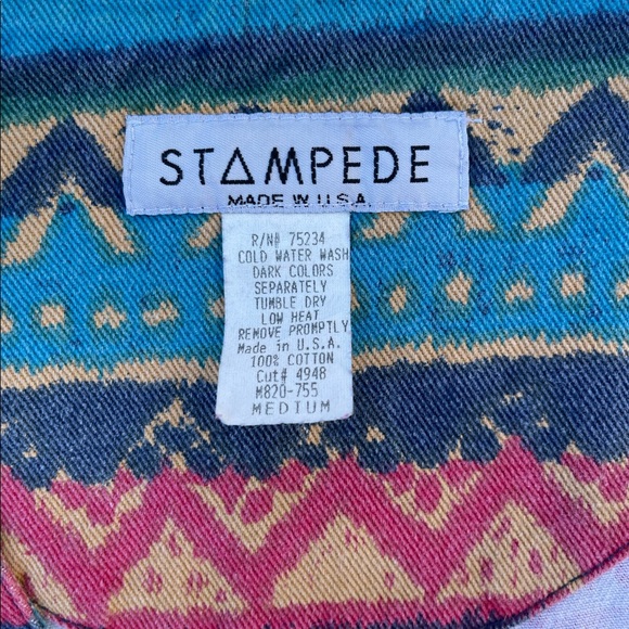 VINTAGE stampede patterned vest - Picture 4 of 4